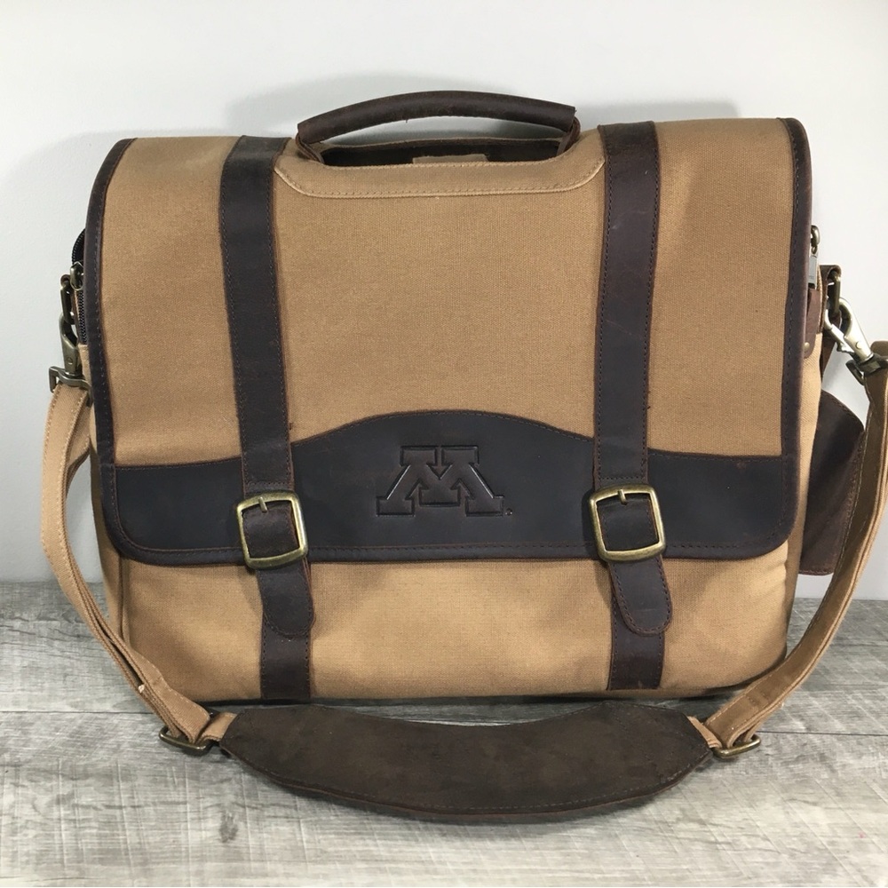 Canyon Outback Leather Goods Bag Messenger Briefcase School Shoulder Brown Pack